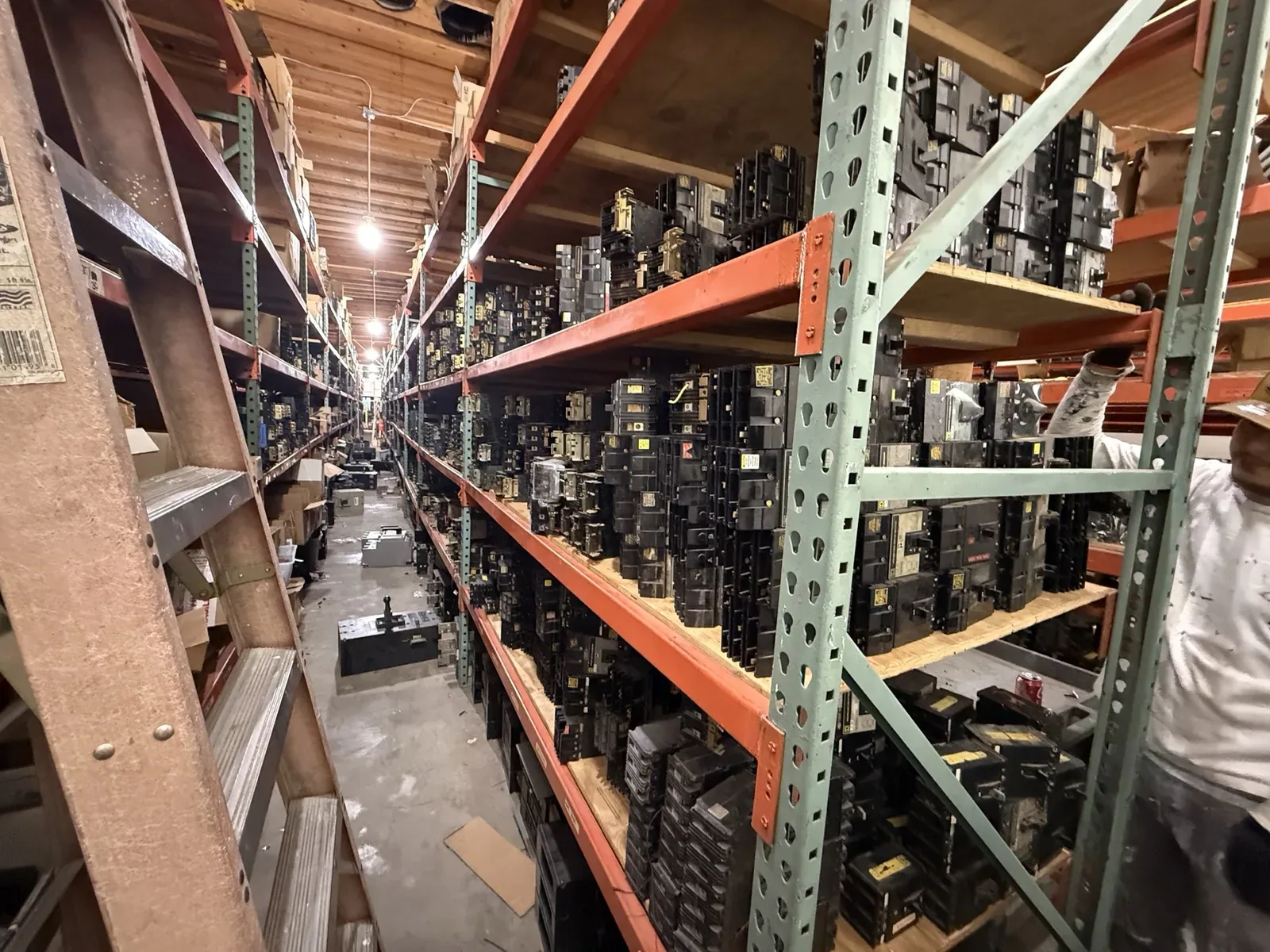 Warehouse racking filled with circuit breakers — Columbus, OH