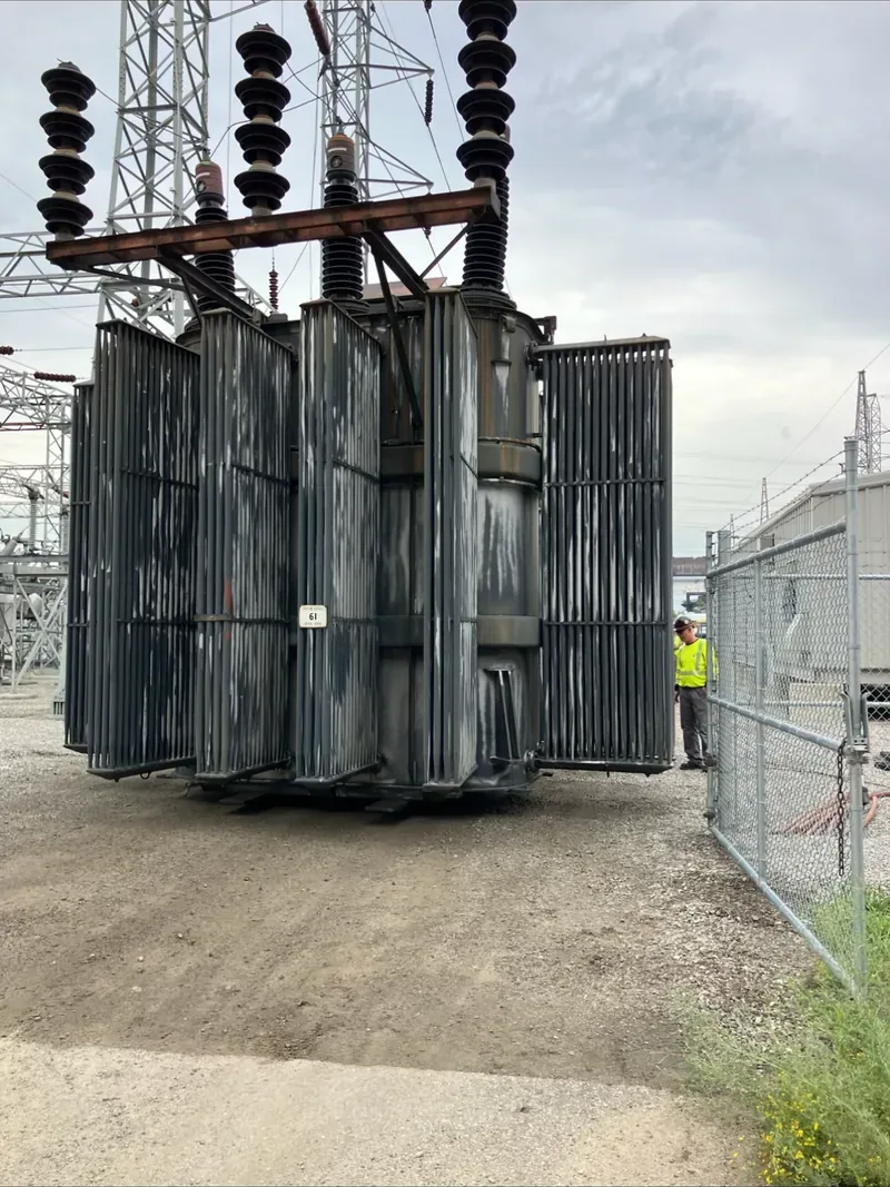 Substation transformer with high-voltage bushings — Akron, OH